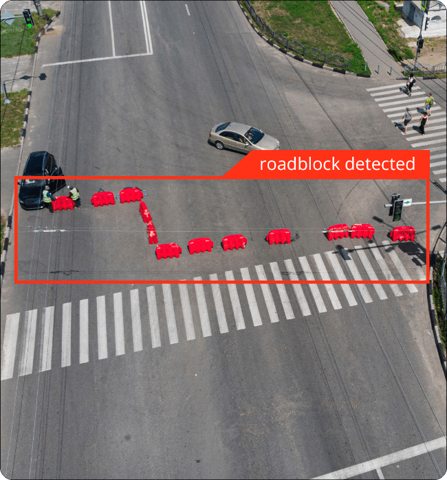 From Image Acquisition to Obstacle Localization in the Roadblock Detection Process