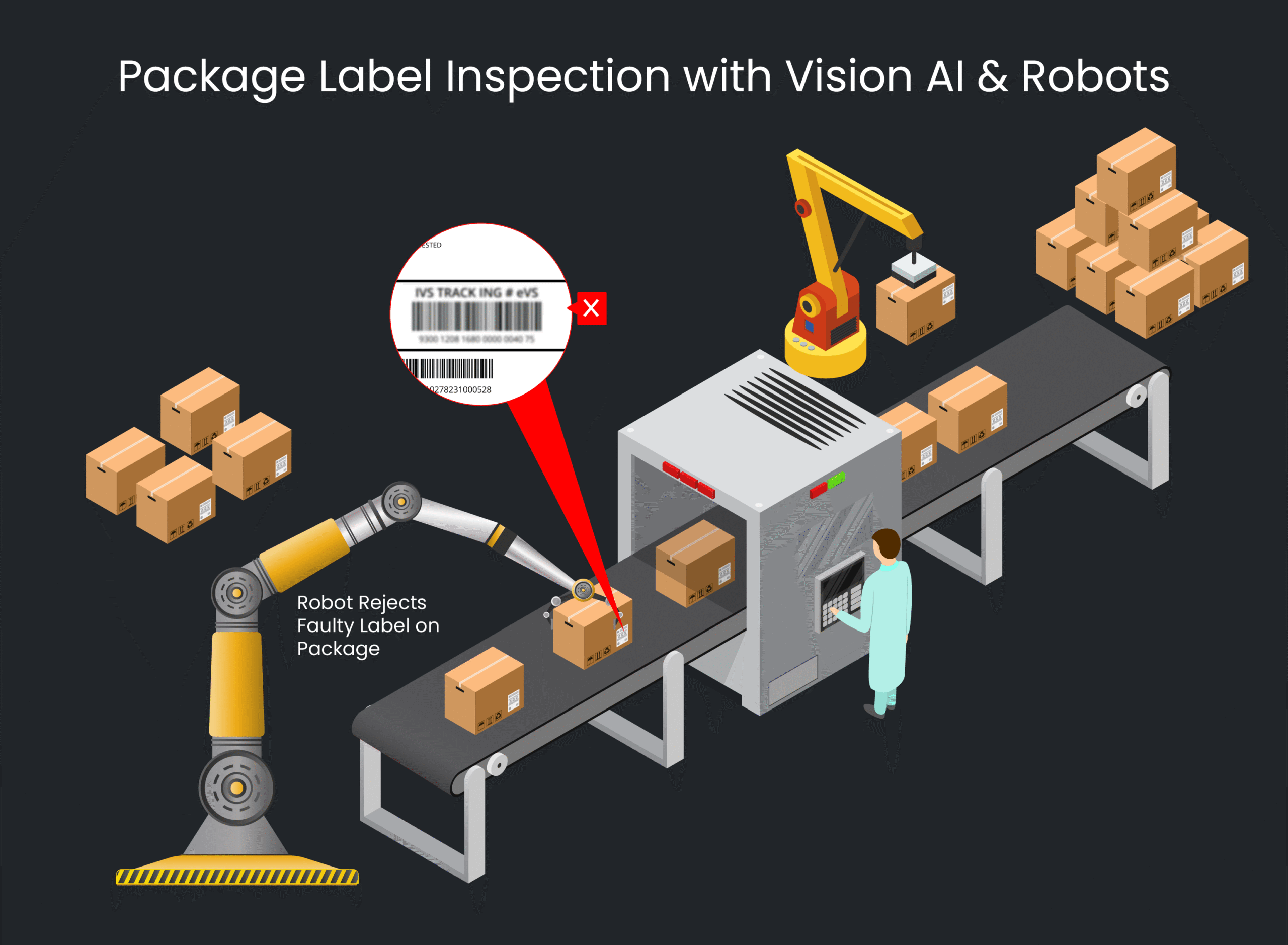 Using Pick and Place Robots to Handle Packages for Label Inspection and Quality Control